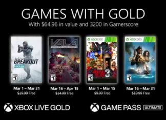 Anunciados los Games With Gold de marzo de 2021