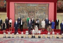 Los Reyes de España presiden la entrega de los Premios Nacionales del Deporte en Madrid