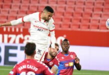 El Elche cae ante un «euro» Sevilla en el Sánchez Pizjuán y sigue fuera de puestos de descenso
