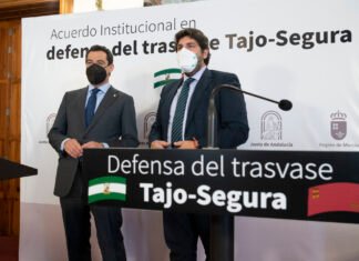 Región de Murcia y Andalucía unen fuerzas «en defensa del trasvase Tajo-Segura y de los dos millones y medio de personas a los que abastece»
