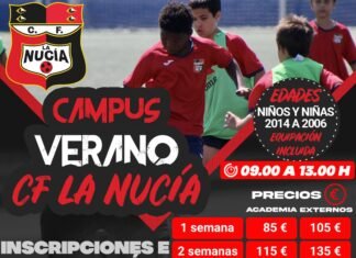Llega el Campus de Verano del C.F.La Nucía, el mejor de España