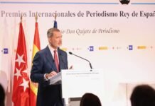 Don Felipe VI entrega la XXXVIII edición de los Premios Internacionales de Periodismo “Rey de España” y de la XVII edición del Premio “Don Quijote” de Periodismo