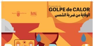 Empleo de Murcia centra la campaña de prevención del golpe de calor en los sectores de la agricultura y la construcción