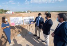 La Comunidad de Murcia inicia las obras de los colectores Norte y Sur de San Javier para minimizar el daño de las lluvias torrenciales en el Mar Menor