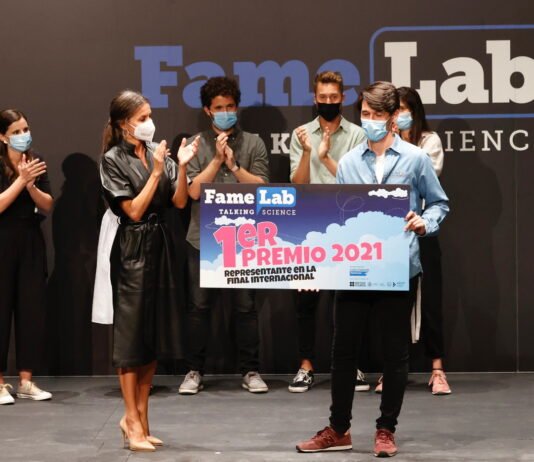 Su Majestad la Reina Doña Letizia asistió a la final de la edición de 2021 de “FameLab España”