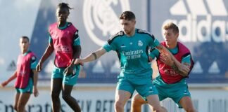 El Real Madrid realizó hoy su último entrenamiento antes de recibir al Sheriff de Moldavia en la Champions