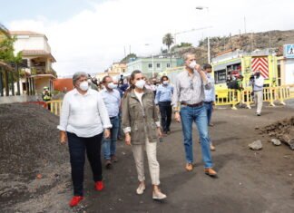 Los Reyes de España han visitado la Isla de La Palma en plena erupción del Cumbre Vieja