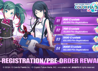 Ya disponible los Pre-Registration y los Pre-Orders en HATSUNE MIKU: COLORFUL STAGE!
