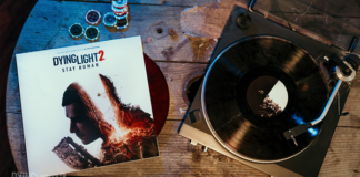 La banda sonora de Dying Light 2 Stay Human en un álbum de vinilo