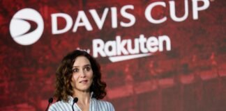 Díaz Ayuso da la bienvenida a las finales de la Copa Davis de tenis