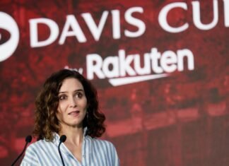 Díaz Ayuso da la bienvenida a las finales de la Copa Davis de tenis
