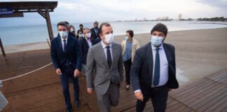 López Miras acude a Bruselas para pedir a las instituciones europeas que «se sumen a la protección y recuperación del Mar Menor»