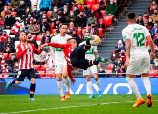 El Elche se acerca a la meta de la permanencia en Primera pese a caer en San Mamés 2-1