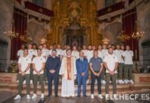 El Elche Club de Fútbol cumplió con la tradición de visitar a la Patrona de la ciudad en la Basílica de Santa María
