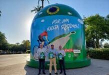 Alicante acoge durante unos días el mayor contenedor de vidrio para reciclaje del mundo