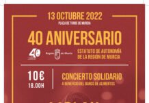 Murcia vende más de 4.000 entradas para el concierto conmemorativo del XL aniversario del Estatuto de Autonomía