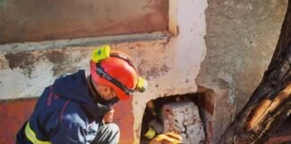 Un bombero de la unidad canina de Alicante salva la vida de un vecino en las Lagunas de Rabasa