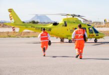 Los helicópteros medicalizados de la Comunidad Valenciana incrementaron su labor casi un 10% durante 2022