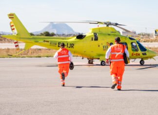 Los helicópteros medicalizados de la Comunidad Valenciana incrementaron su labor casi un 10% durante 2022
