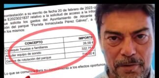 El ayuntamiento de Alicante gastó más de mil euros en el homenaje a la mujer del asesor del alcalde Luis Barcala