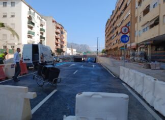 Se abre al paso del tráfico rodado en Benidorm el nuevo puente sobre el ferrocarril en la Avenida de Beniardá