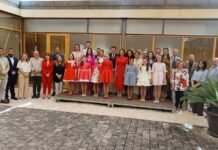 Las Belleas del Foc 2025 y sus Damas de Honor son recibidas en el Ayuntamiento de Alicante