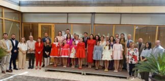 Las Belleas del Foc 2025 y sus Damas de Honor son recibidas en el Ayuntamiento de Alicante