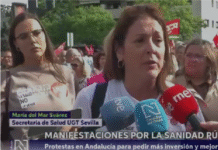 La sindicalista ‘falsa médica’ de TVE lidera protestas sanitarias en Sevilla como cargo de UGT