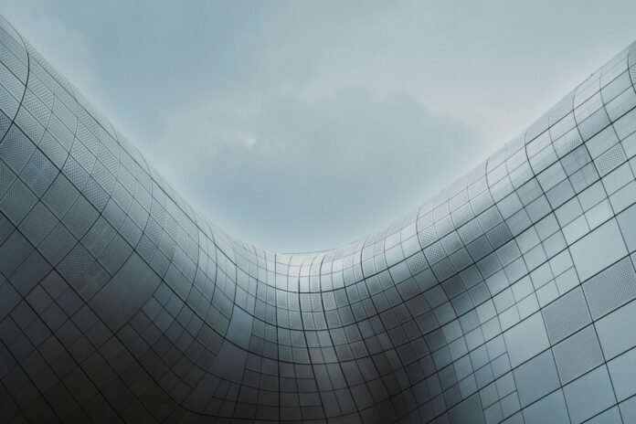 a building with many windows