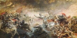 El USS Maine y la Guerra Hispano-Estadounidense: Anatomía de una Crisis Diplomática que Cambió la Historia a painting of a group of men on horses