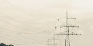 El sector energético español enfrenta un año de desafíos tras eventos sin precedentes a couple of power lines sitting above a lush green field