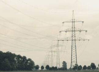 El sector energético español enfrenta un año de desafíos tras eventos sin precedentes a couple of power lines sitting above a lush green field