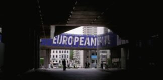 El Proyecto Europeo Ante el Desafío de la Permanencia: Una Reflexión Filosófica a person walking under a bridge with a european sign above it
