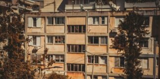 La crisis de la vivienda protegida en España: cuando el mercado privado no basta Apartment building facade framed by trees.