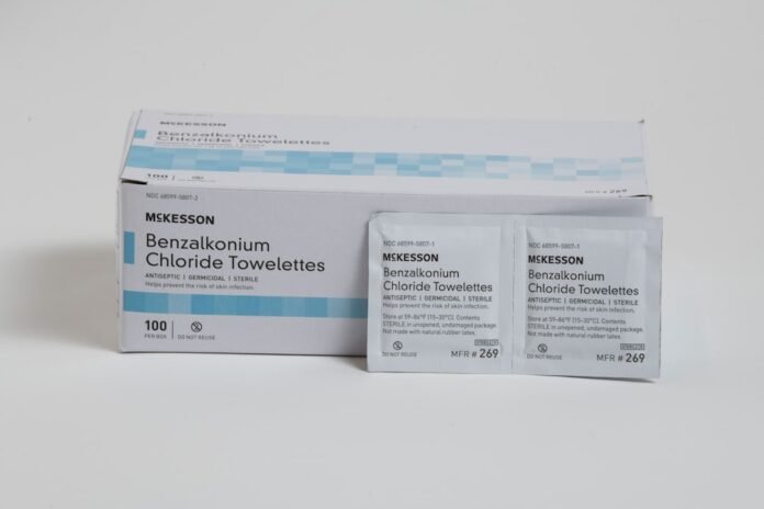 two packets of benexolonium sit next to each other