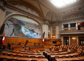 El presupuesto diplomático del Congreso: transparencia y eficiencia en el gasto público institucional a large room with a painting on the wall