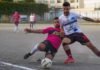 Antonio Valencia inicia nueva etapa profesional como comentarista en el Mundial de Qatar Two men playing soccer on a dirt field.