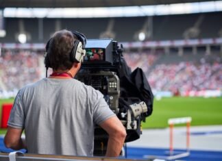 La programación deportiva televisiva define el panorama competitivo del fin de semana a man with headphones on sitting in front of a camera