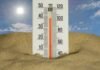 El paradójico dilema del clima mediterráneo: cuando la abundante vegetación aumenta el riesgo de incendios forestales The thermometer shows a very hot temperature.