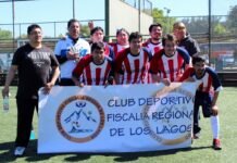 Athletic Club cierra su mercado de salidas con Agirrezabala como última baja: el equipo toma forma definitiva A group of men in soccer uniforms holding a banner on a sports field.