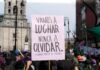 El Ministerio de Defensa lidera la transición energética en la administración pública española Protest sign reads: "we will fight, never forget."