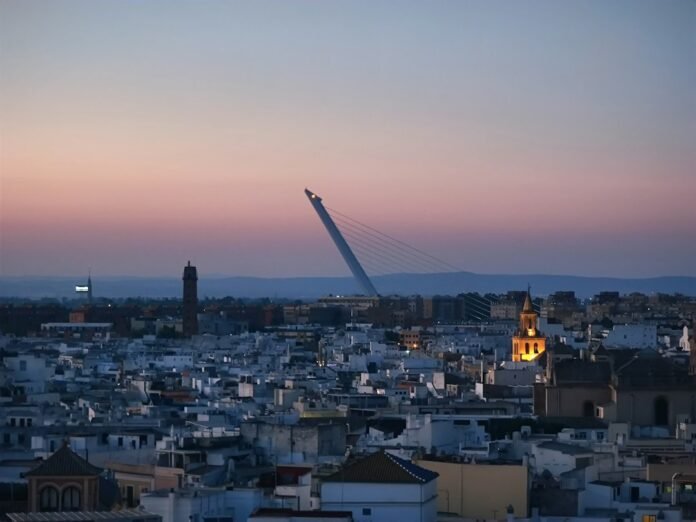 a large crane in a city
