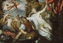 Rubens y Tiziano se dan cita en la Galería de las Colecciones Reales: el poder imperial retratado por dos maestros del Renacimiento Nude woman reclining with man in forest