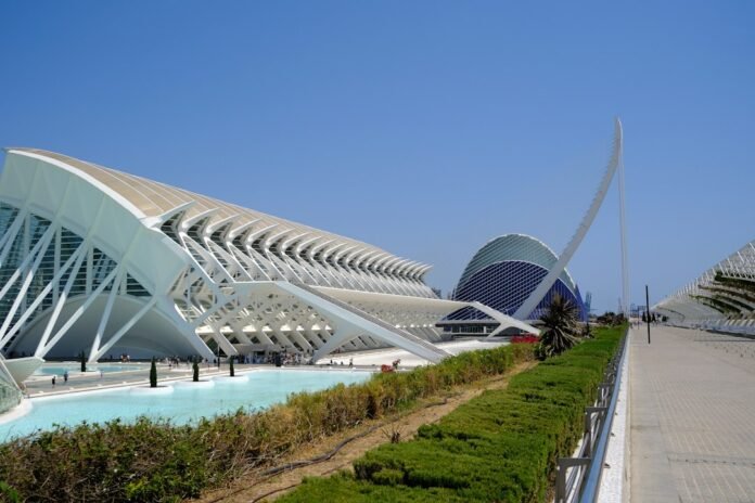 Modern architecture is featured in the photo