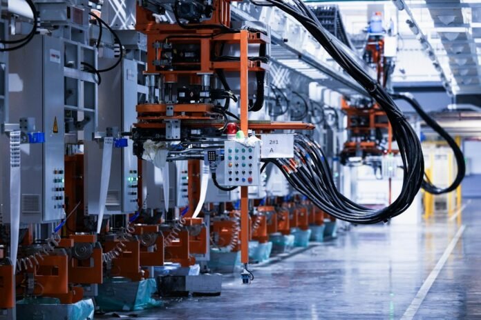 image_1792947632127 a line of electrical equipment in a factory